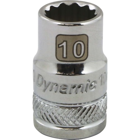 Dynamic 3/8" Drive, 10mm Metric Socket, 12 Points D009110